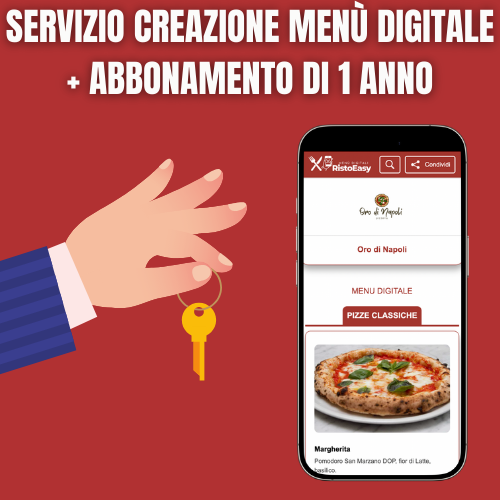 Servizio di creazione del menù digitale + abbonamento